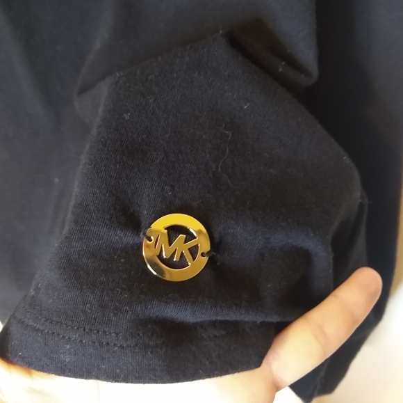 MICHAEL KORS Cold shoulder black short sleeve tee Size Small - Picture 4 of 5